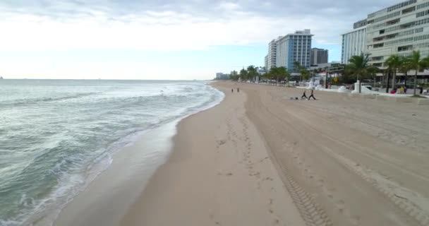 Luchtfoto video van Ft. Lauderdale Beach — Stockvideo