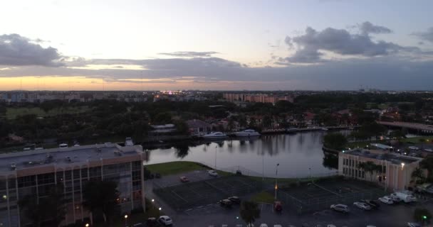 フロリダ州ハランデール 4 k の空撮 — ストック動画