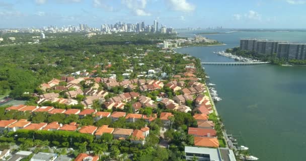 Coconut Grove luchtfoto video — Stockvideo
