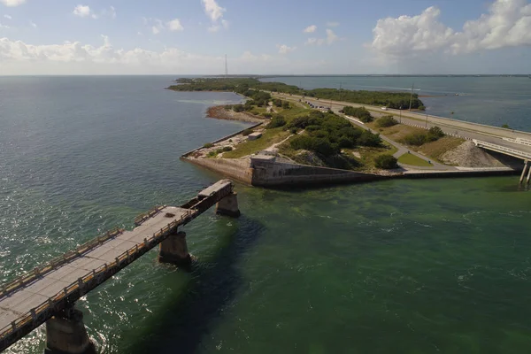 Florida Keys Overseas Rodovia imagem aérea — Fotografia de Stock