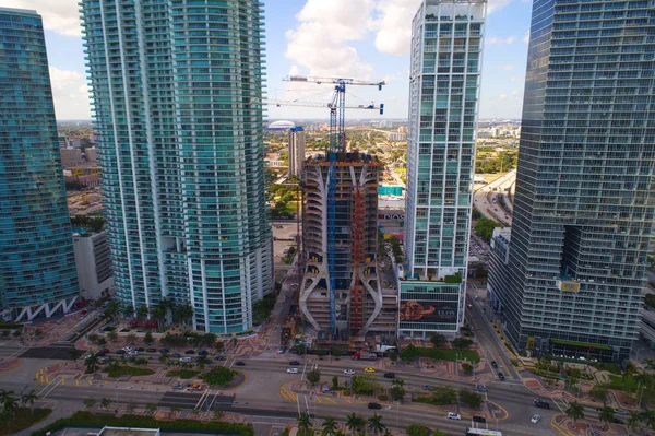 Sitio de construcción Downtown Miami — Foto de Stock