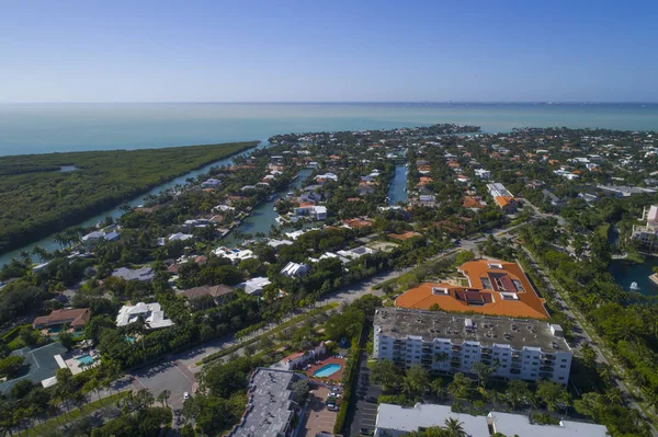 Изображение с воздуха Key Biscayne Florida — стоковое фото