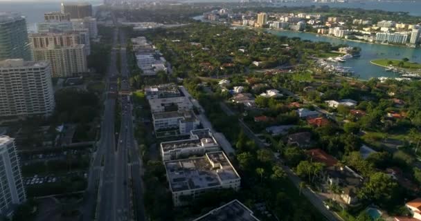 Aerial video of Bal Harbour neighborhoods — Stock Video