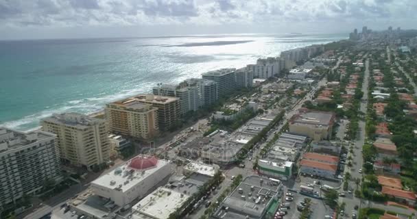 Luchtfoto video van Surfside Florida 4k 60p — Stockvideo