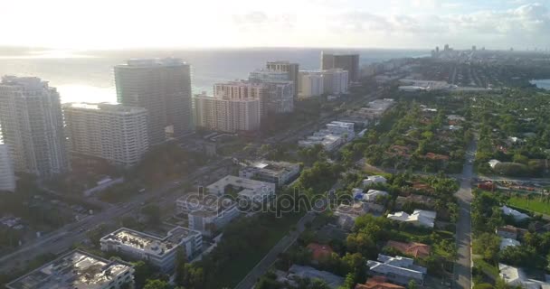 Oceana Bal Harbour luchtfoto video — Stockvideo