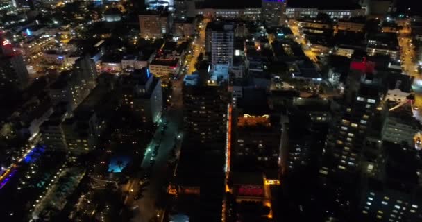 Miami Beach hotels at night — Stock Video