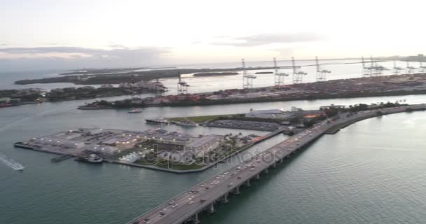 Miami Beach luchtfoto-panoramische video — Stockvideo