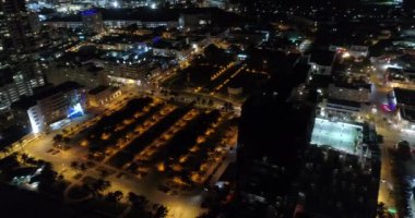 Gece uçağı hava video Miami Beach