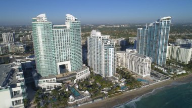 Aerial photo of the Westin Diplomat Hollywood Beach FL,USA clipart