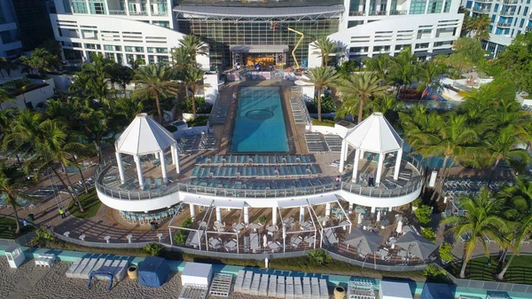 Westin Diplomat Hotel pool deck aerial photo — Stock Photo, Image