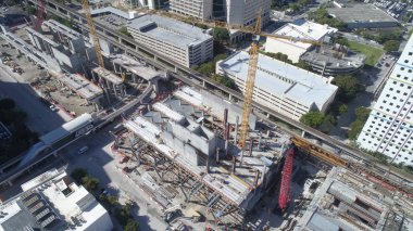 Construction site Miami Central Station clipart