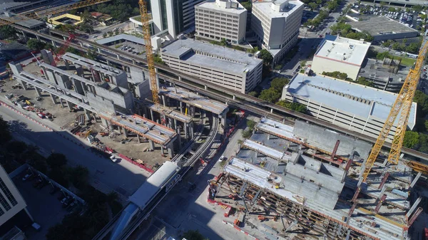 Byggarbetsplatsen Miami centralstation — Stockfoto