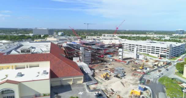 Vídeo aéreo de Aventura Mall en construcción — Vídeo de stock