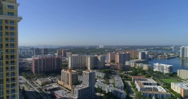 Sunny Isles Beach antenner — Stockvideo