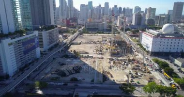 Hava inşaat alanında Downtown Miami