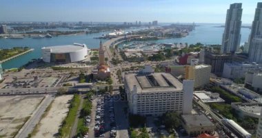 Drone Downtown Miami Florida