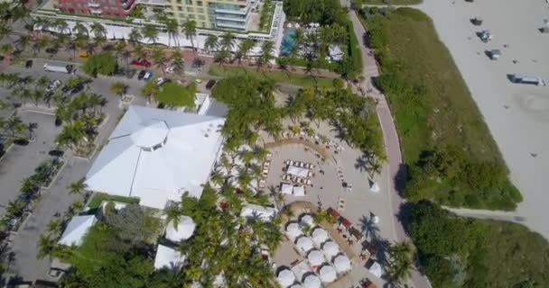 Aerial video Miami Beach nedåt — Stockvideo