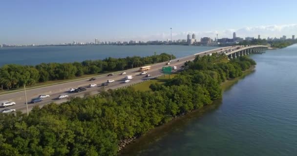 Julia Tuttle Causeway Miami Fl, Usa — Stockvideo