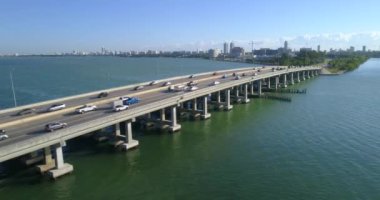 Hava video of Julia Tuttle Causeway Miami Beach