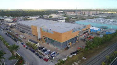 Bir şantiye havadan görüntü