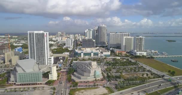 North Downtown Miami — стоковое видео