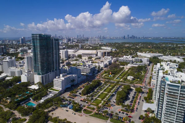 Zdjęcie lotnicze Collins Park Miami Beach Floryda — Zdjęcie stockowe