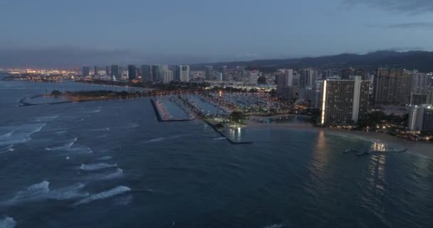 La playa de Waikiki Hawaii — Vídeos de Stock