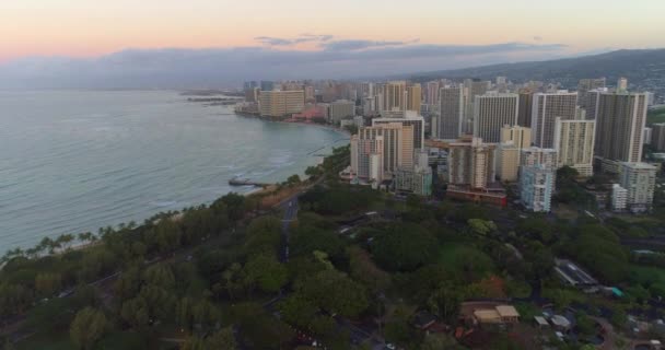 Havajské pláže Waikiki — Stock video