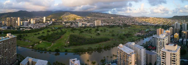 Oahu Hawaii hava görüntü — Stok fotoğraf