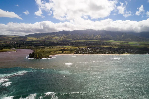 Légi kép Hawaii North Shore hullámok — Stock Fotó