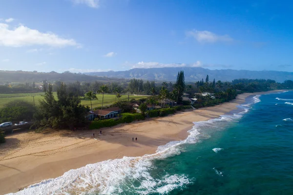 Imagen aérea costa norte Hawaii Oahu — Foto de Stock