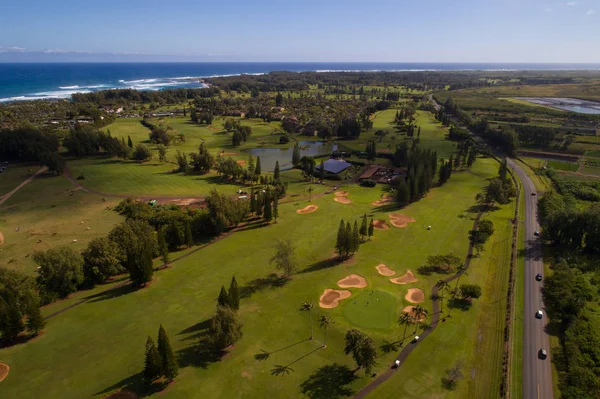 Aerial image Turtle Bay Resort Hawaii — Stock Photo, Image