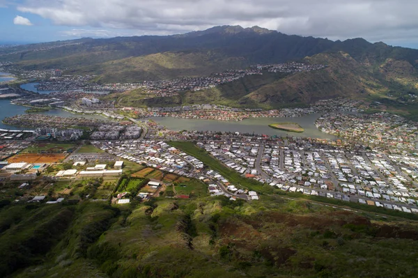 Luchtfoto drone foto van Oahu-Hawaï — Stockfoto