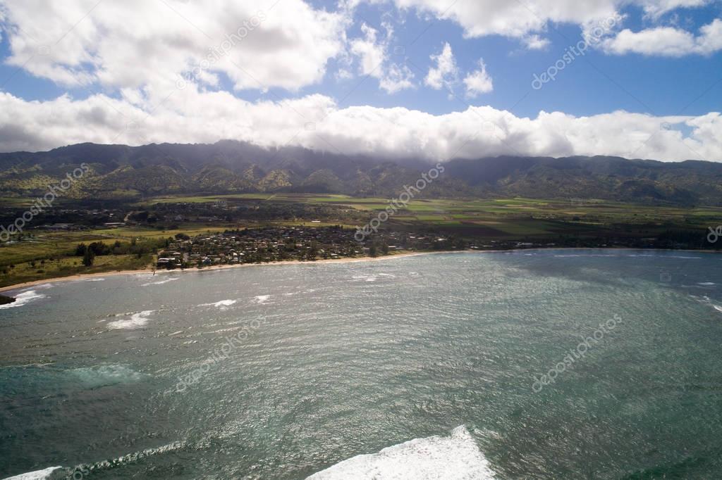 Aerial image Hawaii North Shore waves