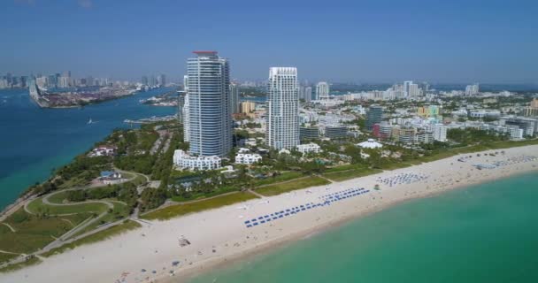 Miami Beach 4k 60p antenne — Stockvideo