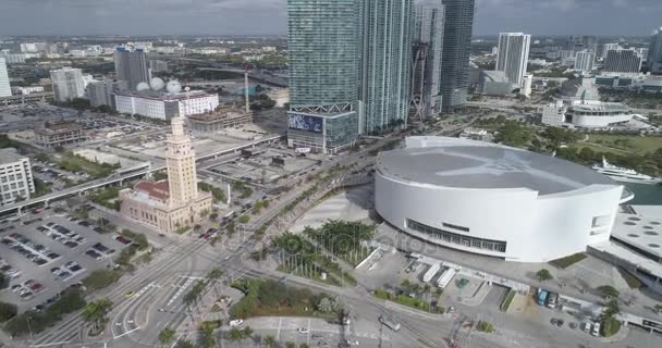 American Airlines Arena Miami centro — Vídeos de Stock