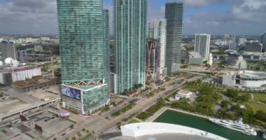 Havadan görüntüleri video Downtown Miami gökdelenler