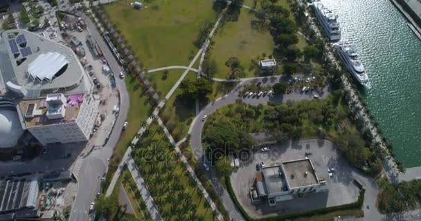 Imágenes aéreas 4k Museum Park — Vídeos de Stock