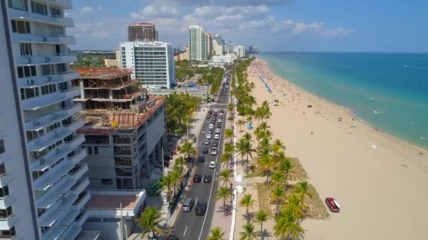 Spring break vacation Fort Lauderdale Beach — Stock Video