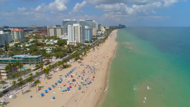 Spring Break Urlaub Fort Lauderdale Strand — Stockvideo