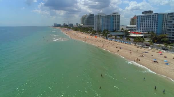 Spring break vacation Fort Lauderdale Beach — Stock Video