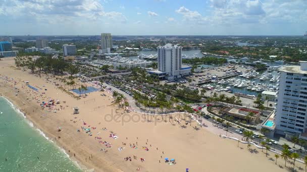 Spring break vacation Fort Lauderdale Beach — Stock Video