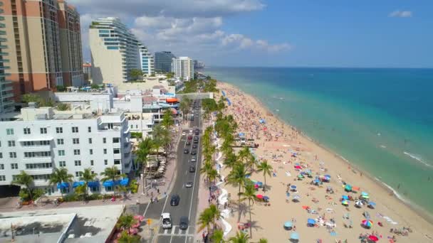 Spring Break Urlaub Fort Lauderdale Strand — Stockvideo