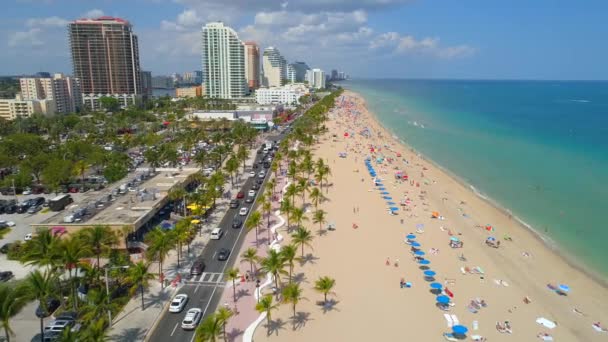 Spring Break Urlaub Fort Lauderdale Strand — Stockvideo