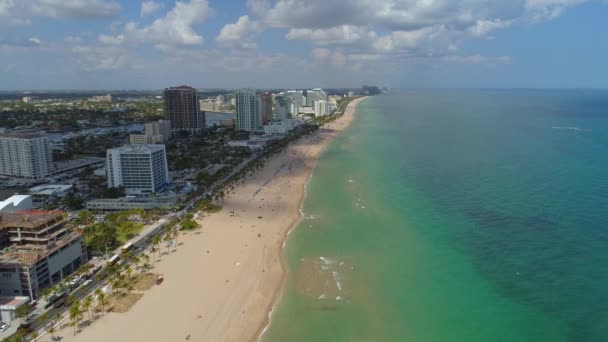 Ara tatil Fort Lauderdale Beach bahar — Stok video