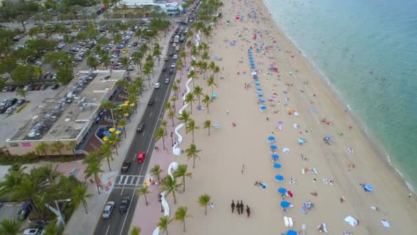 Spring break vacation Fort Lauderdale Beach — Stock Video