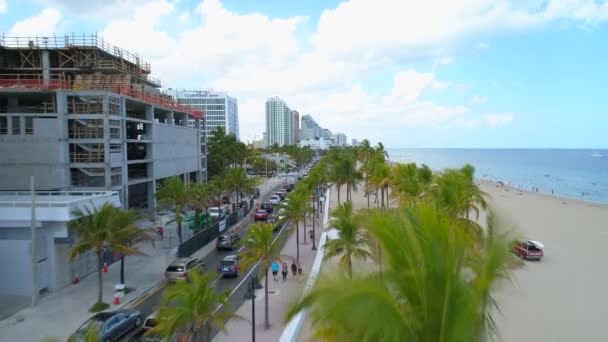 Ara tatil Fort Lauderdale Beach bahar — Stok video