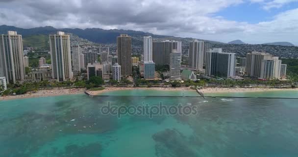 Praia de Waikiki Honolulu Havaí — Vídeo de Stock