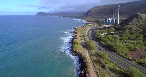 Central eléctrica hawaiana Kahe — Vídeo de stock