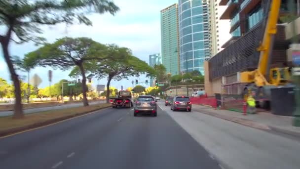 Recorrido en coche por Oahu Hawaii — Vídeos de Stock